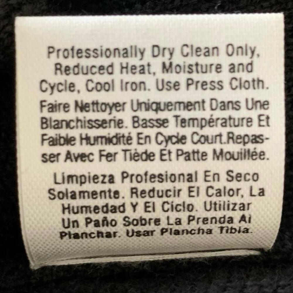 DKNY Women Vintage Wool Black Sleeveless Beaded Sweater Dress Whimsigoth Small - Picture 5 of 8